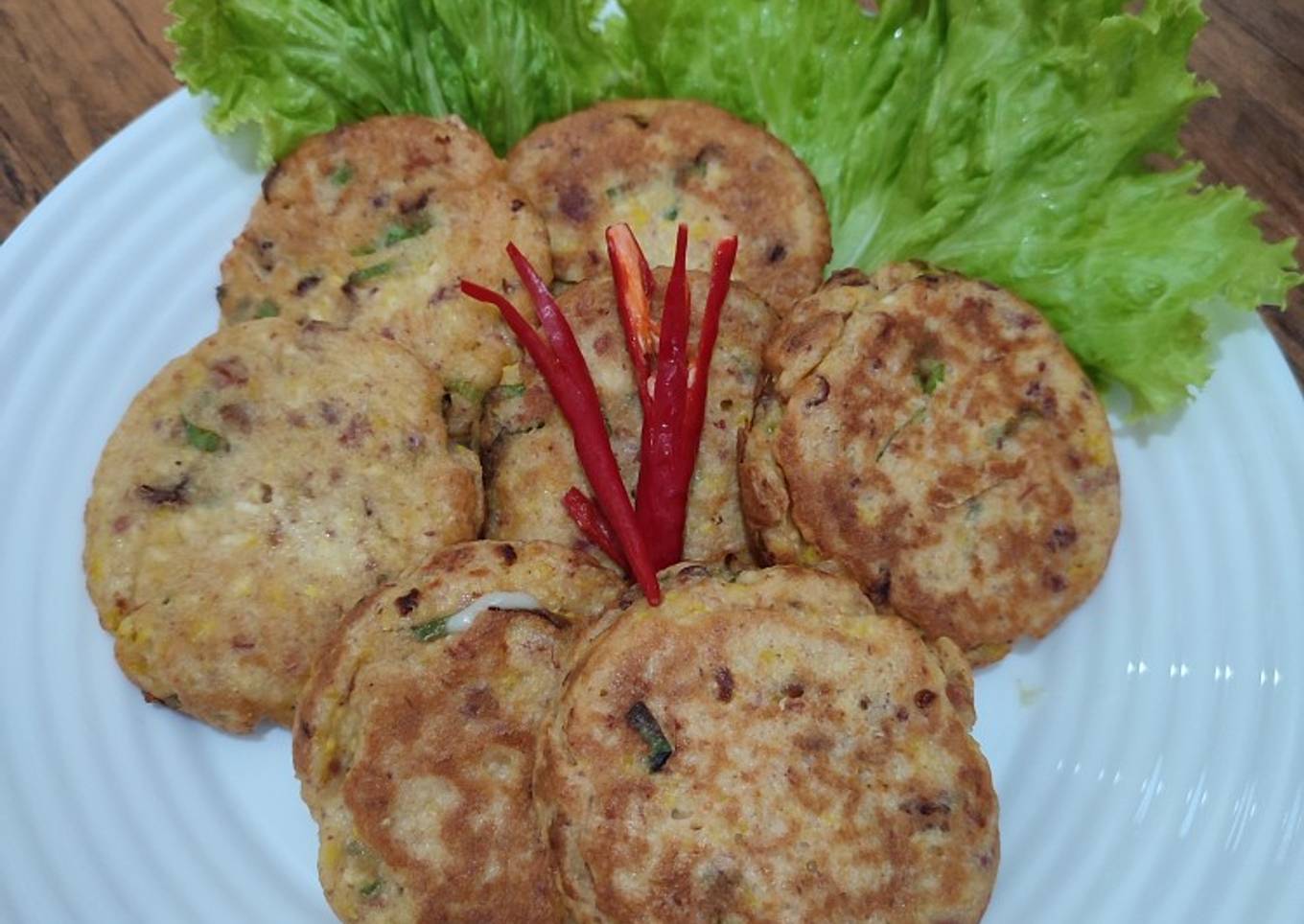 Tofu fritters isi keju alias perkedel tahu