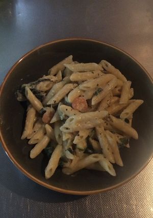 Foto di Penne zucchine e gamberetti