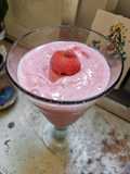 Helado suave de fresa y kéfir