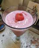 Helado suave de fresa y kéfir
