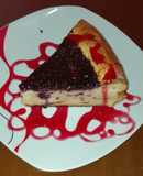 Tarta de queso con yogur de stracciatella