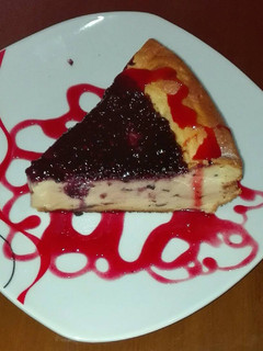 Una foto de Tarta de queso con yogur de stracciatella