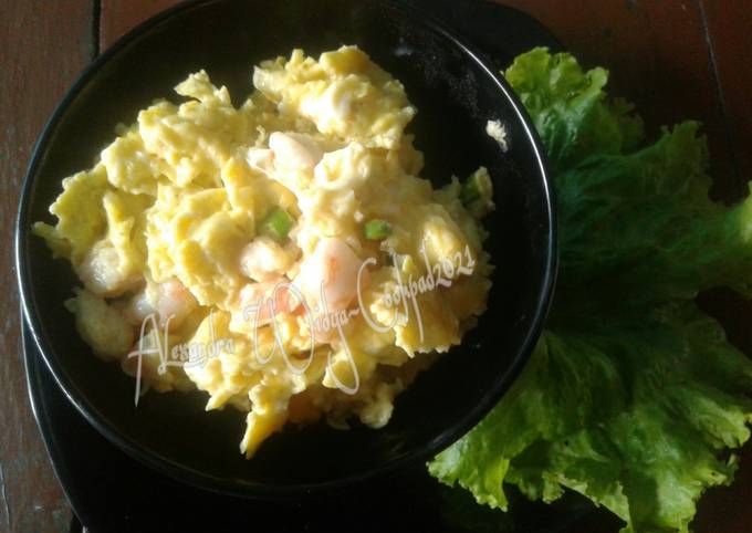 Cara Memasak Resep Telur Mayo Orak Arik+Udang🍤