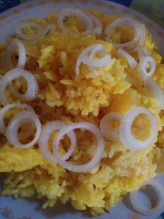 प्याज़ आलू राइस (Onion patato rice recipe in hindi) रेसिपी मुख्य फोटो