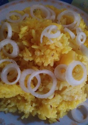 प्याज़ आलू राइस (Onion patato rice recipe in hindi) रेसिपी मुख्य फोटो