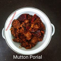 A picture of Mutton Porial.