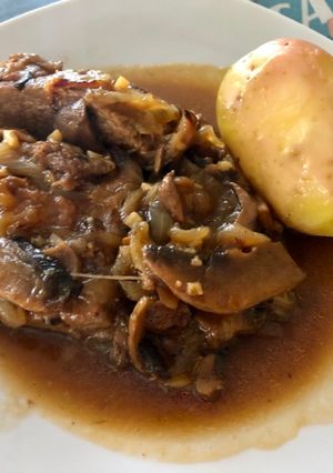 Una foto de Plateada con champiñones