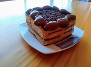 Una foto de relleno de chocotorta