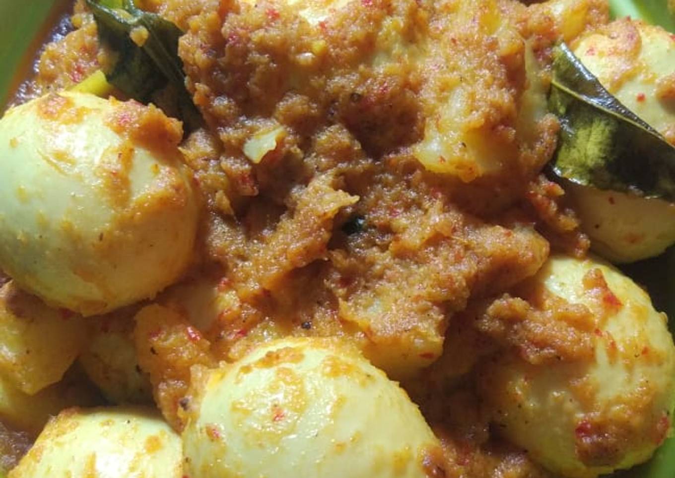 Telur Kentang bumbu rendang