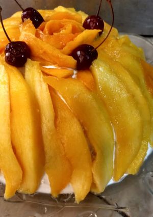 A picture of Mango Tres Leches Cake🎂.