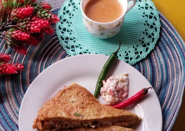 Recipe of Ultimate Veggie omelette sandwich #ramadankitayari