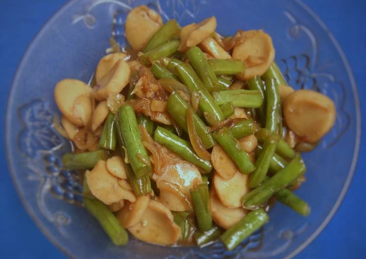 Langkah memasak Tumis Buncis Bakso ala Arni, Anti Gagal