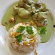 Pollo en salsa de cilantro