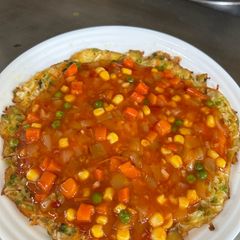 A picture of Vegetables Fuyunghai / Egg Omelette #Asianfood.