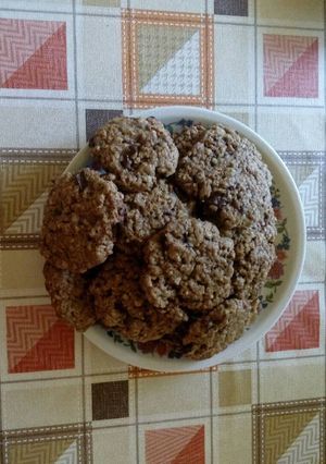 Zabpelyhes csokis keksz recept fotója