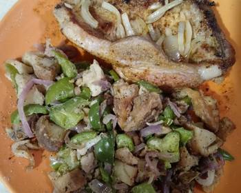 Easy Recipe Creole Seasoned Pork Chop with Pepper Potato Hash Most Delicious