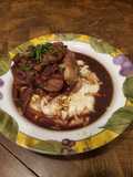 Brad's red wine braised ox tail w/ cauliflower puree