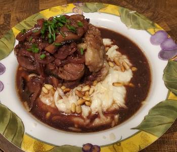 Easy Serving Recipe Brads red wine braised ox tail w cauliflower puree Yummy