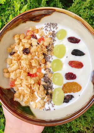 Hình của món Ngũ cốc sữa chua(bữa phụ cho bé).