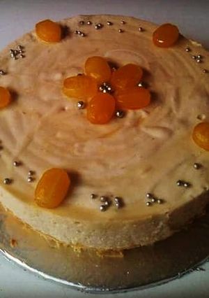 A picture of Mango mousse cake 🍋🎂.