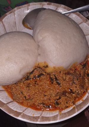 A picture of Egusi soup.