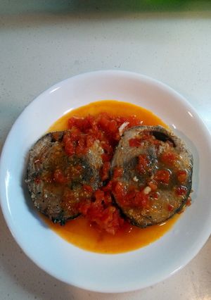Hình của món Cá ngừ sốt cà chua.