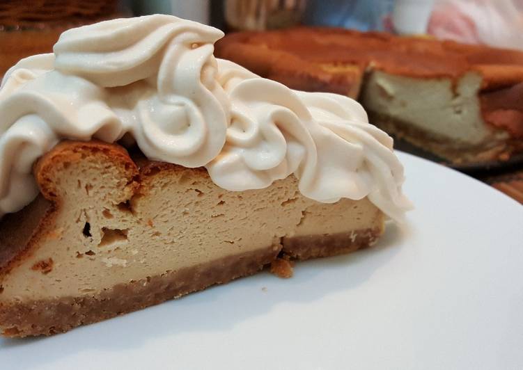Tarta de queso con dulce de leche