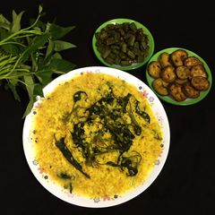 A picture of Water Spinach Khichdi.