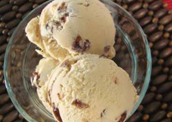 κύρια φωτογραφία συνταγής Παγωτό με ρούμι και σταφίδες