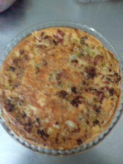 Una foto de Quiche de puerros con bacon