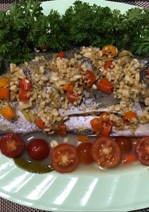 Foto resep Thai Steamed fish with lime and garlic