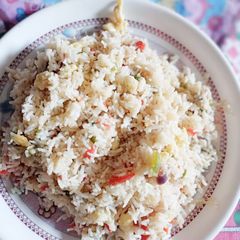 A picture of Fried Rice with Left over rice.