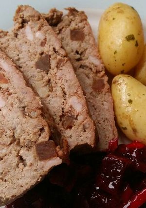A picture of Vickys Pork & Pickle Meatloaf, GF DF EF SF NF.
