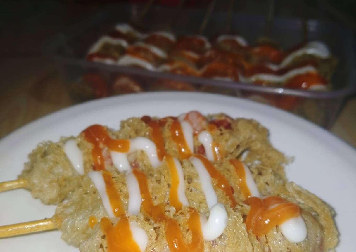 Telur bebek gulung sosis (sostel)