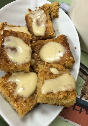 صورة لوصفة بسبوسه السينابون