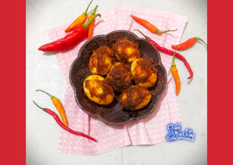 Resep Terbaru 56. Telur Balado Bumbu Hitam Enak Bergizi