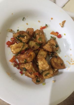 Foto resep Cumi tahu krispi cabe garam