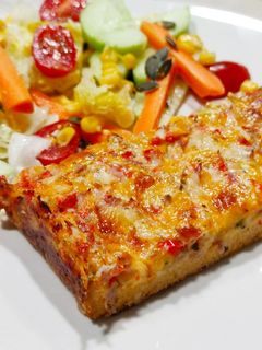 Una foto de Pastel de verduras y queso
