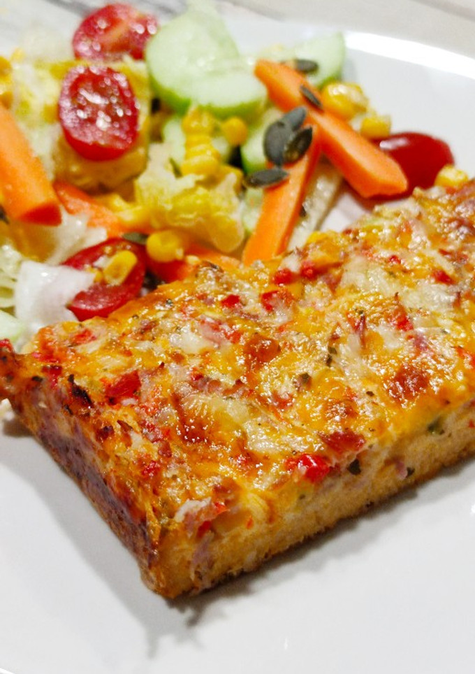 Una foto de Pastel de verduras y queso