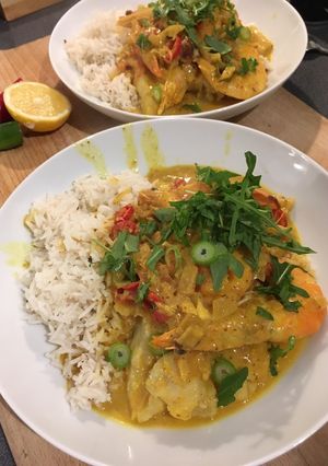 A picture of Goan-style Fish Curry.