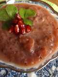 Copa de crema de ciruelas y granada al oporto para Navidad