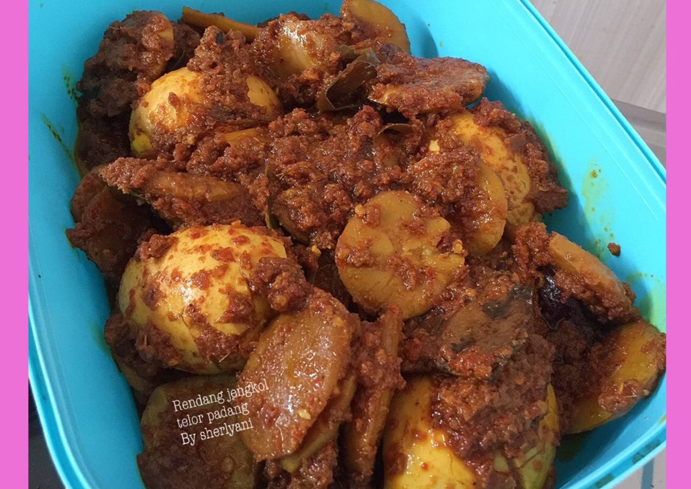 Rendang jengkol+telor padang 🌸🌸🌸