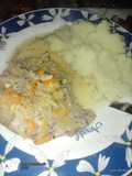 Costeletitas de cerdo al pomelo con puré de papas
