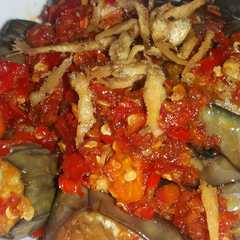 รูปของ Sambel terong,teri balado
