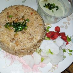 A picture of Chana Achari pulao.