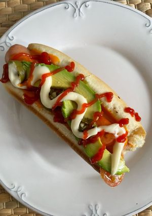 Una foto de Hot dog completito