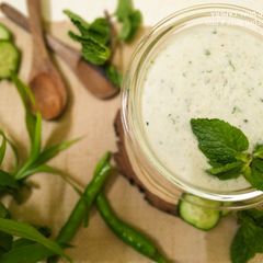 A picture of Mint Cucumber Raita.