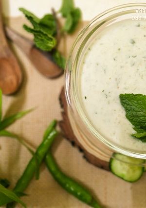 A picture of Mint Cucumber Raita.