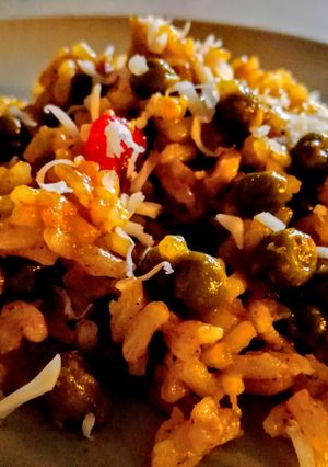 Csirkés-borsós paella recept fotója