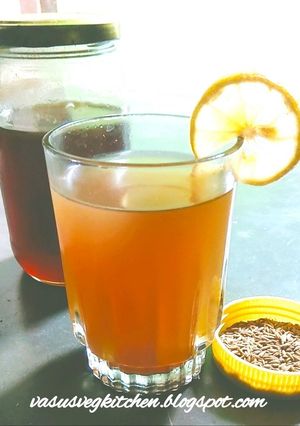 A picture of Jeera water || How to prepare Jeera water.